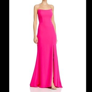 AQUA Brand hot pink strapless gown